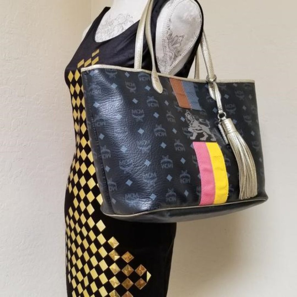 MCM With Dust Shopper Style Black Tote